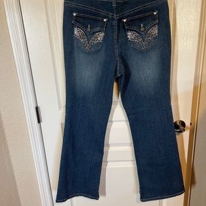 Style & Co Premium Flare Jeans w bling Sz 16